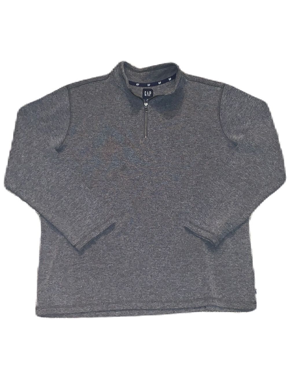 Gap XXL Long Sleeve 1/4 Zip Mock Neck Warm Sweater Dark Gray Shadow